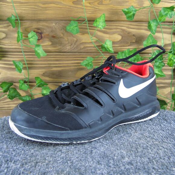 Nike Men Air Zoom Vapor X Grass Court Tennis Federer Sneaker Black Synthetic 8 - Picture 1 of 7